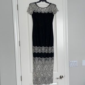 St. John lace evening gown